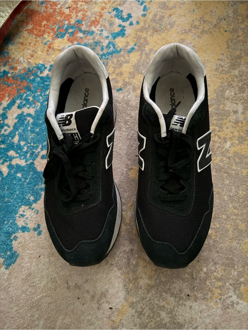 New Balance Black and White Classic Sneakers size 9.5